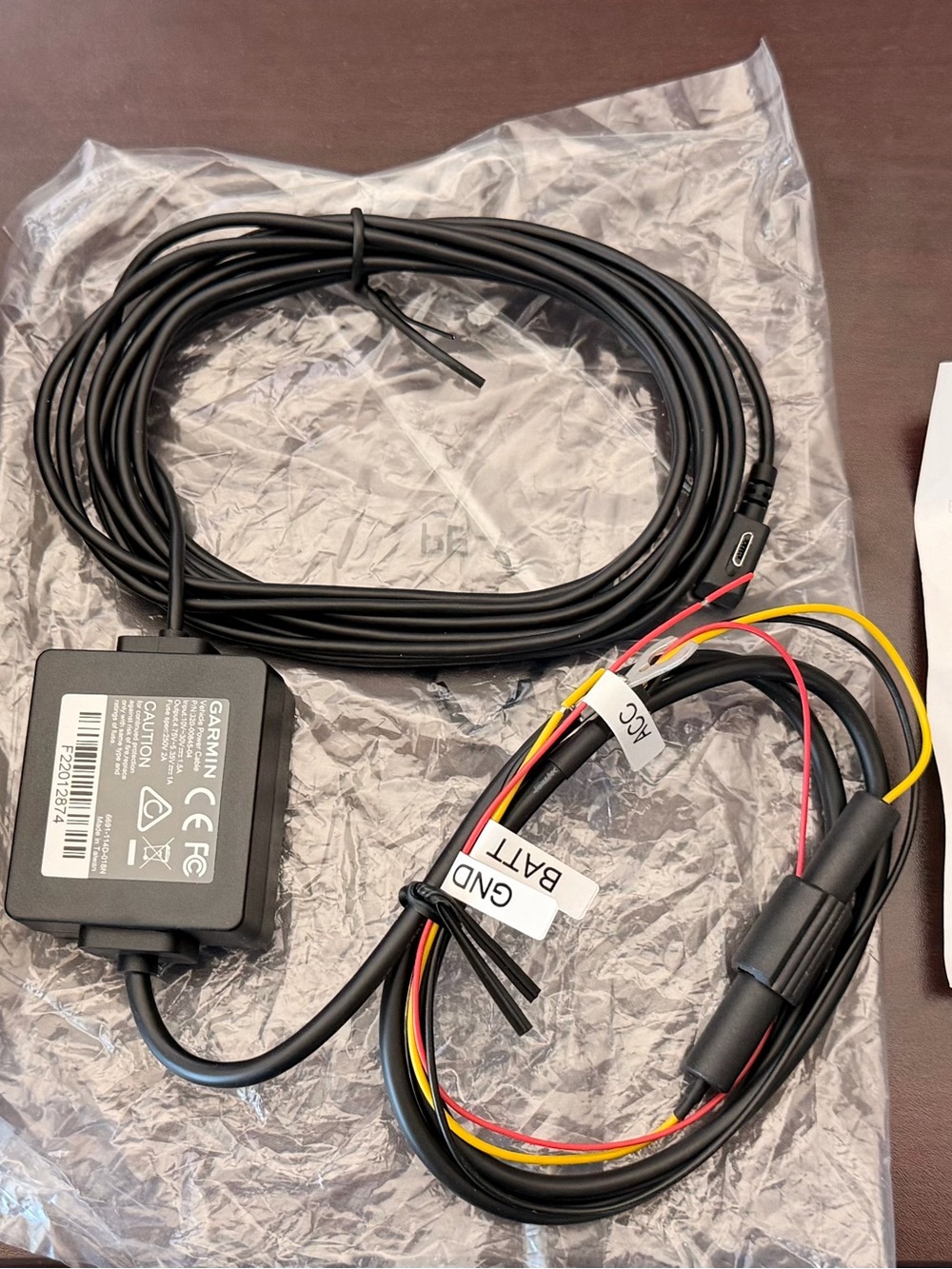 Garmin Parking Mode Cable Box - Black and White